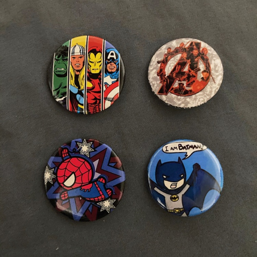 2/$16 - Super Hero Pins - 4pc set